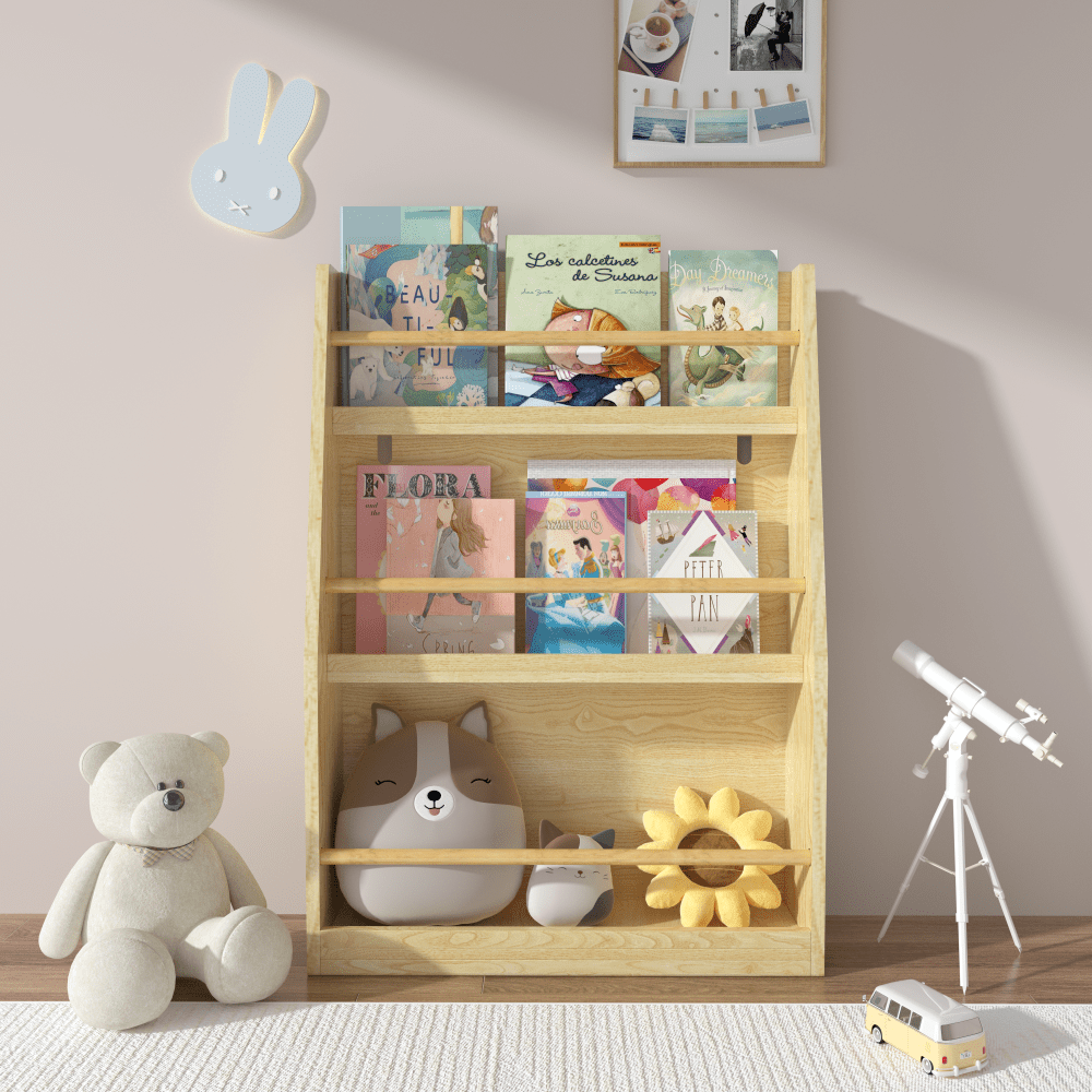 3 Tier Pink Kids Book Shelf For Organized Bedrooms Playrooms And Classrooms