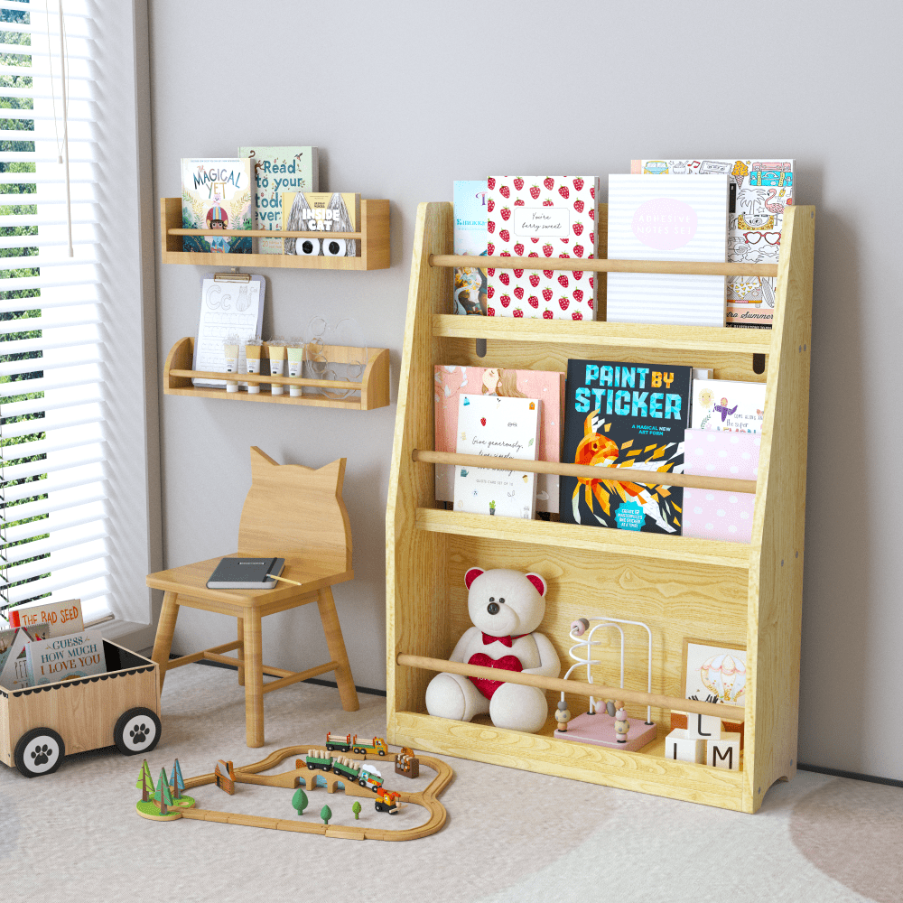 3 Tier Pink Kids Book Shelf For Organized Bedrooms Playrooms And Classrooms