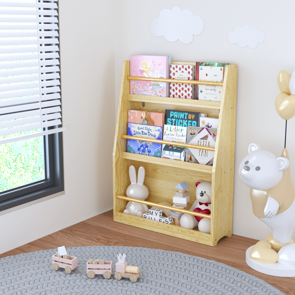 3 Tier Pink Kids Book Shelf For Organized Bedrooms Playrooms And Classrooms