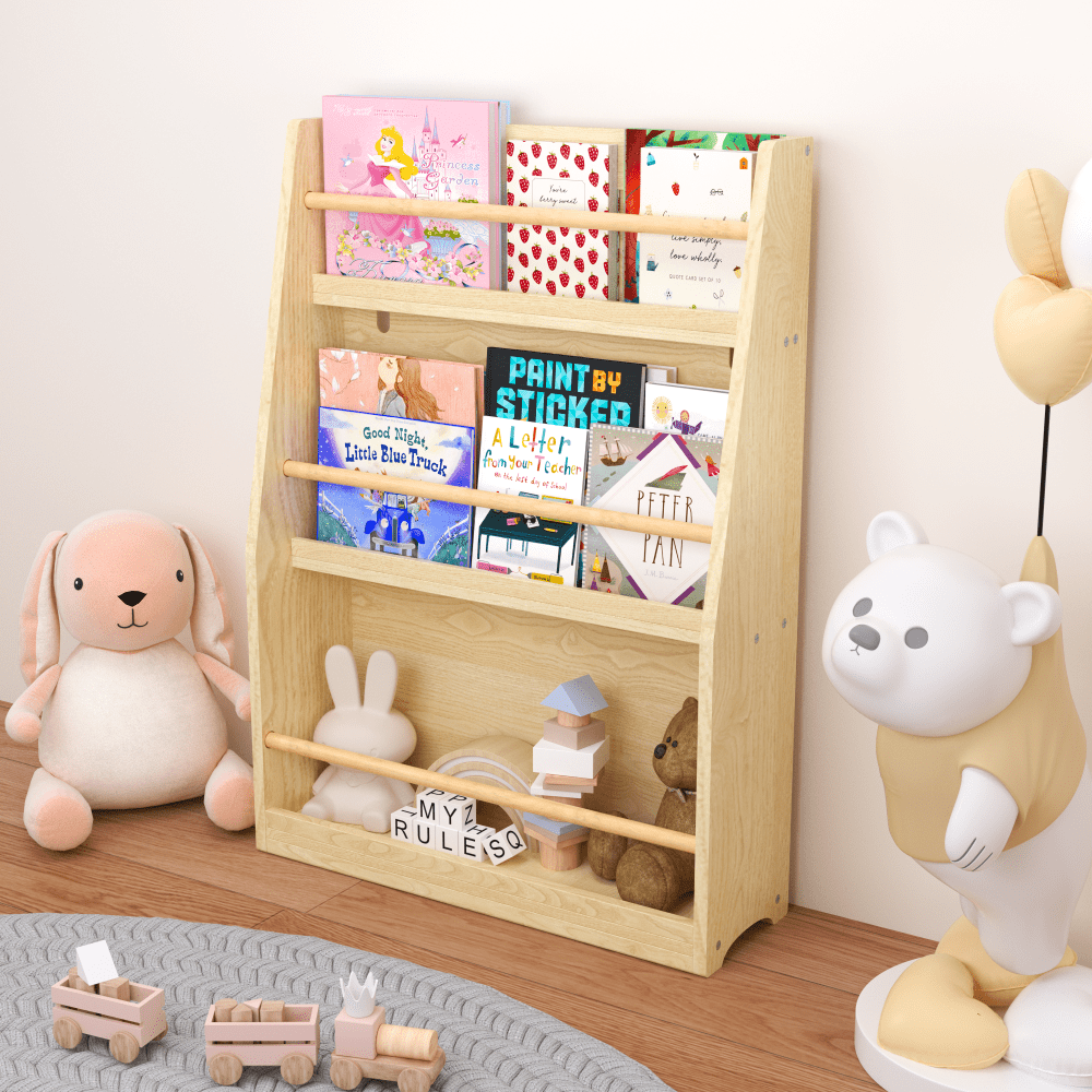 3 Tier Pink Kids Book Shelf For Organized Bedrooms Playrooms And Classrooms