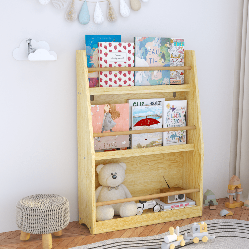 3 Tier Pink Kids Book Shelf For Organized Bedrooms Playrooms And Classrooms
