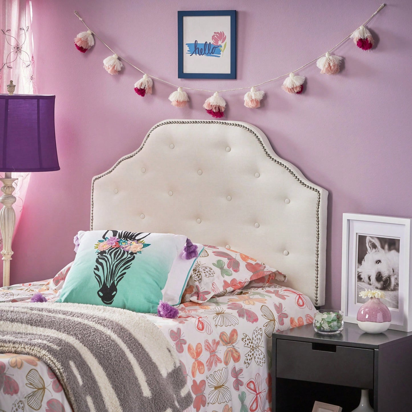 Stylish Twin Sized Headboard For Modern Bedrooms With Upholstered Design And Adjustable Height