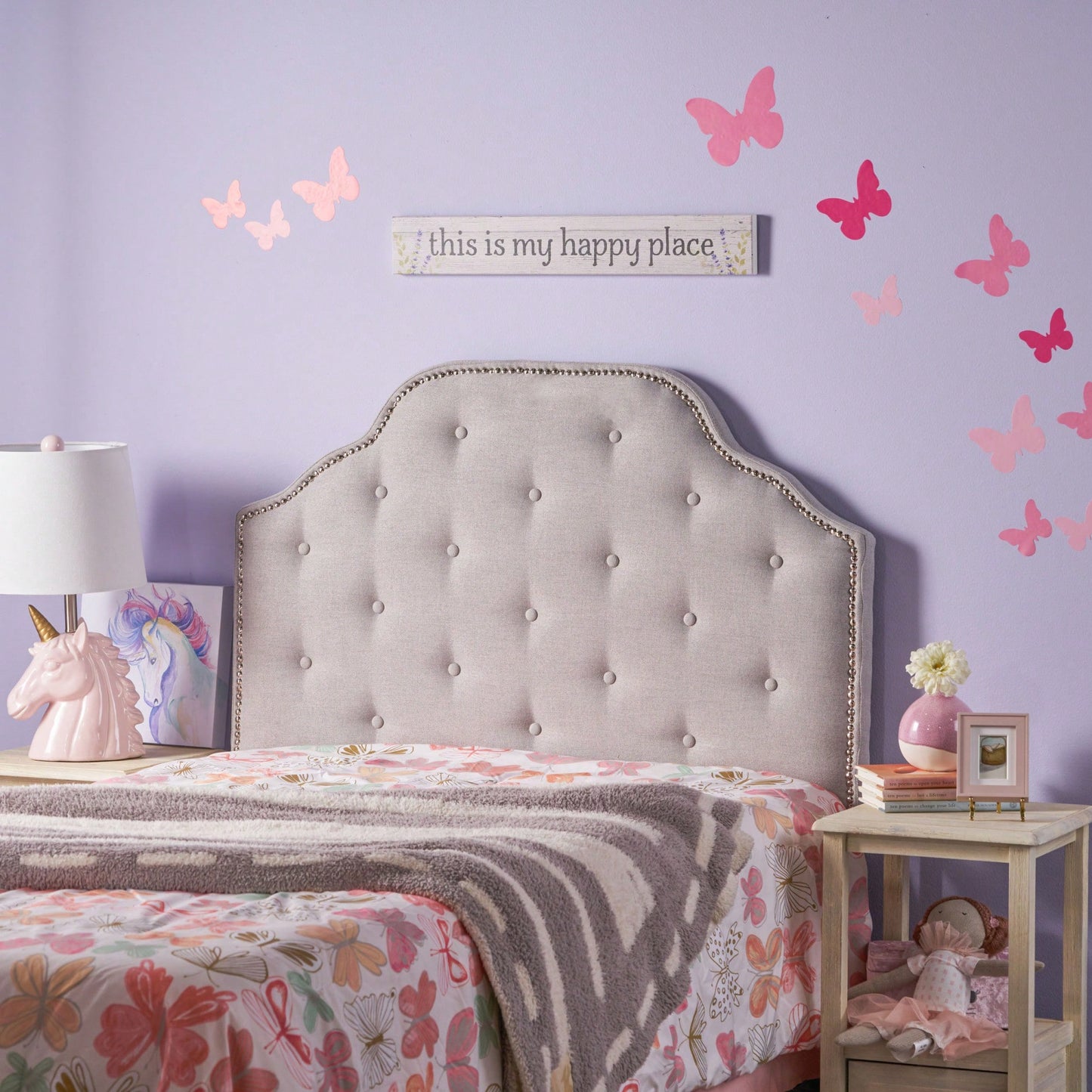 Stylish Twin Sized Headboard For Modern Bedrooms With Upholstered Design And Adjustable Height