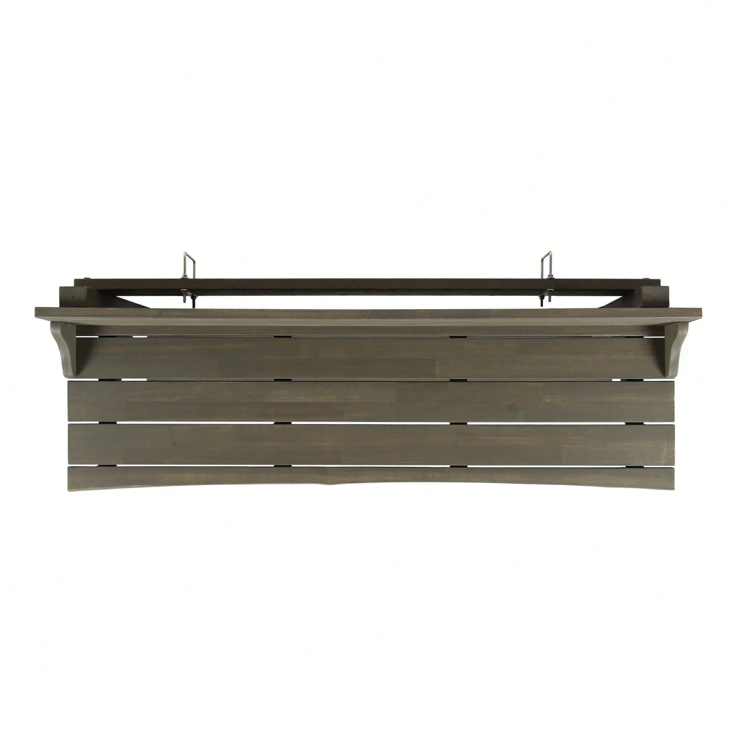Outdoor Acacia Wood Balcony Bar Table Ideal For Patio And Garden Use Gray Finished