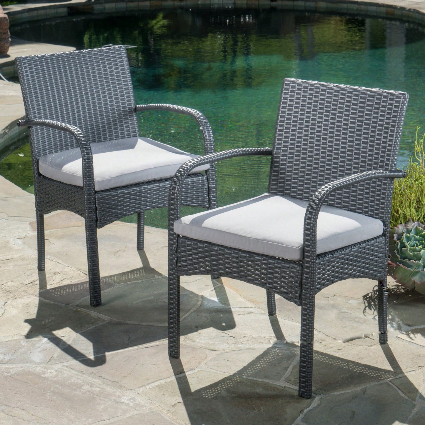 Elegant Wicker Dining Chairs Set Of 2 For Stylish Outdoor And Indoor Seating