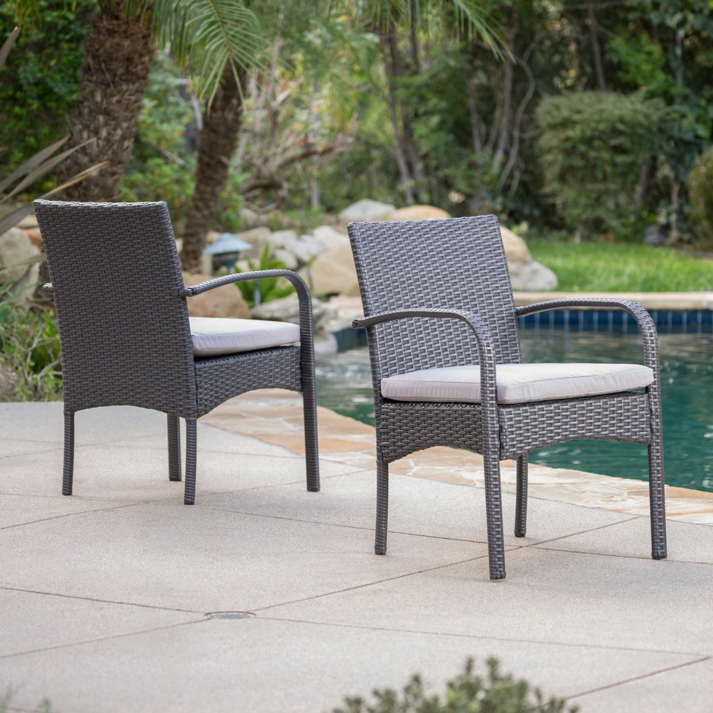 Elegant Wicker Dining Chairs Set Of 2 For Stylish Outdoor And Indoor Seating