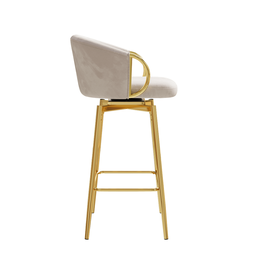 Set Of 2 Modern High Bar Chairs Comfortable Stools For Kitchen Counter Dining Restaurant Grey