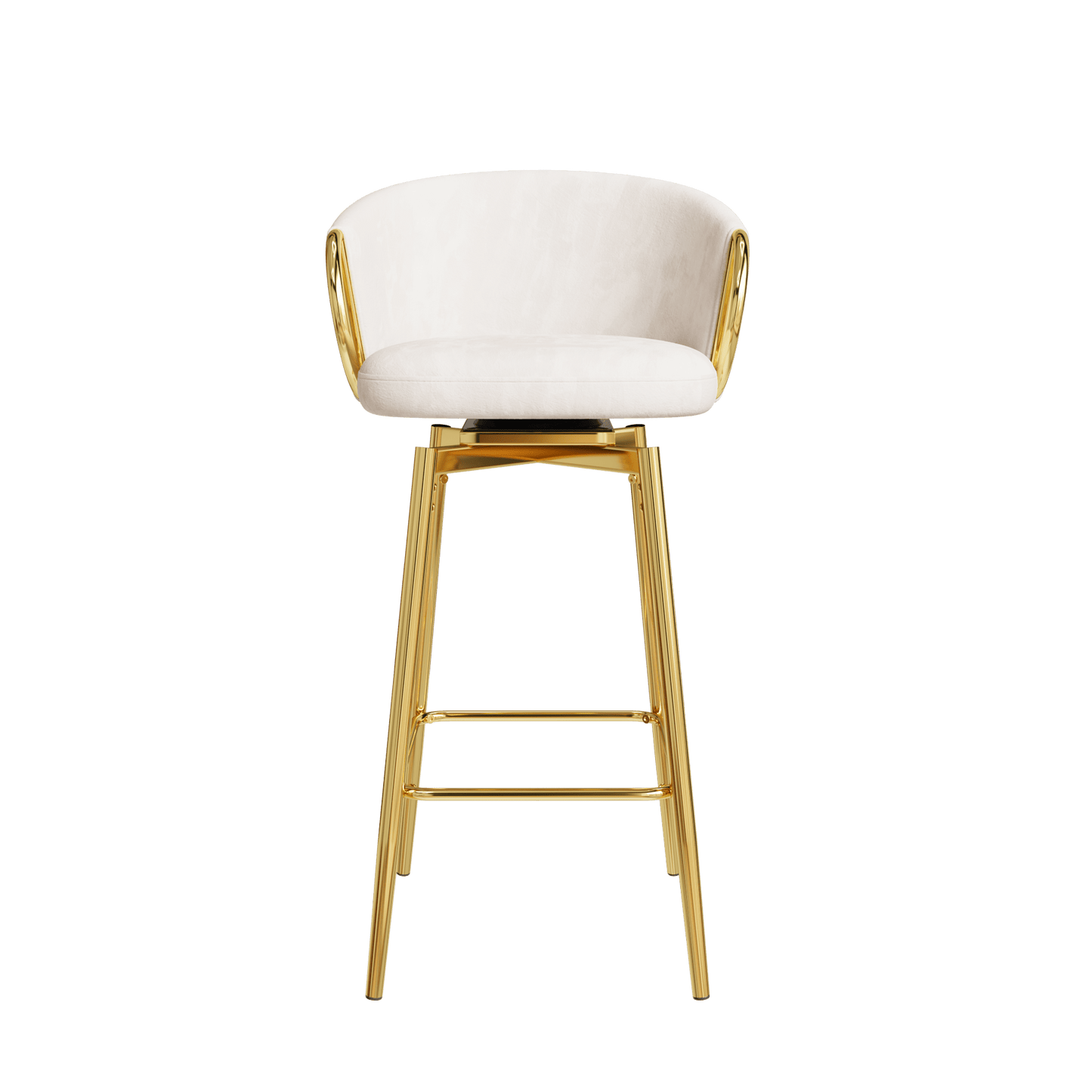 Set Of 2 Modern High Bar Chairs Comfortable Stools For Kitchen Counter Dining Restaurant Grey