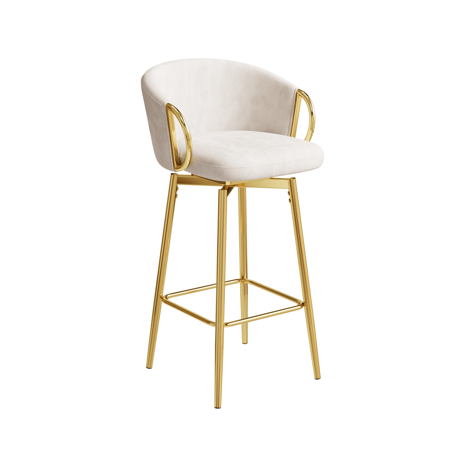 Set Of 2 Modern High Bar Chairs Comfortable Stools For Kitchen Counter Dining Restaurant Grey