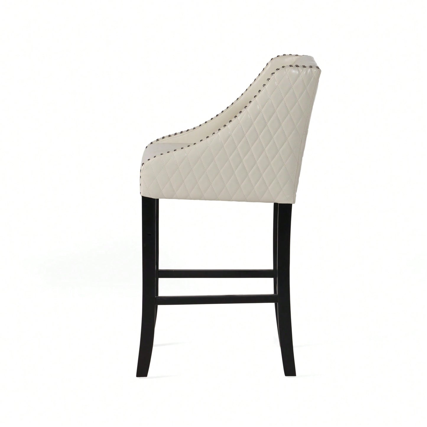 Modern Industrial Style Barstool With Comfortable Cushion And Sleek Metal Frame