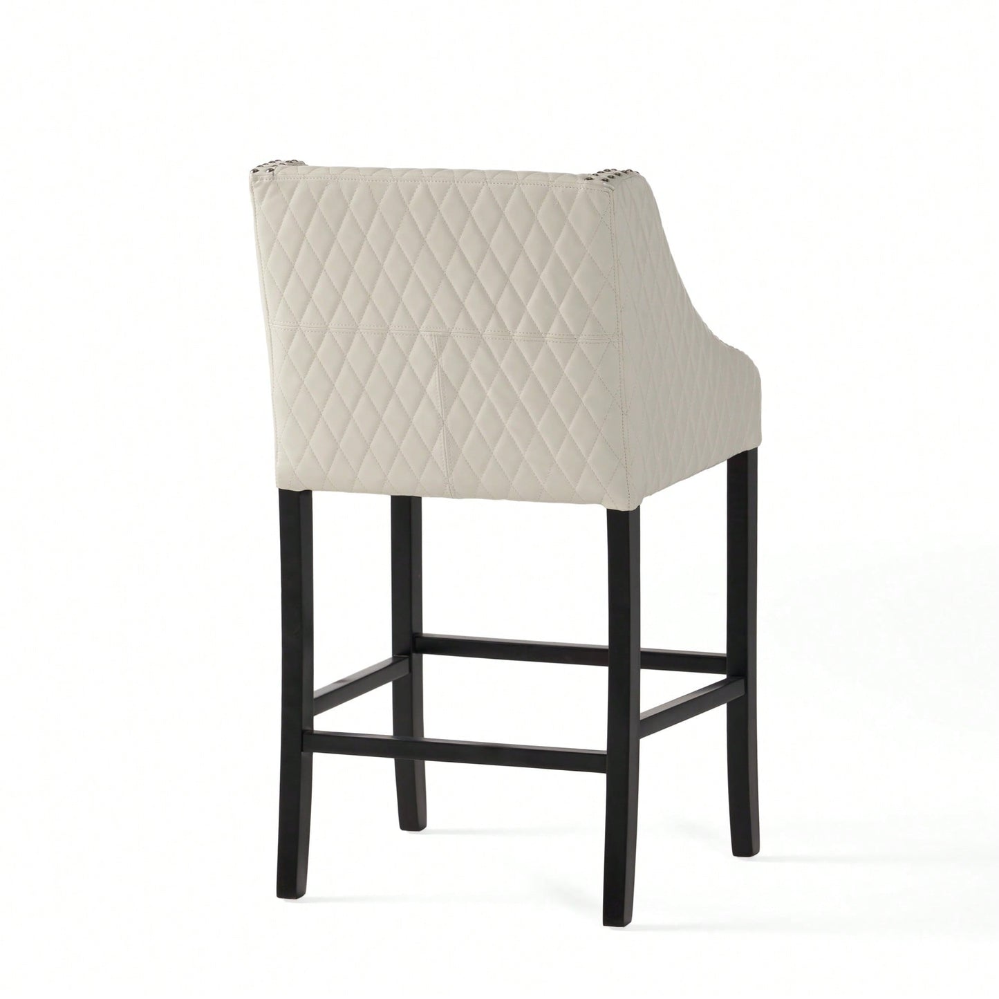 Modern Industrial Style Barstool With Comfortable Cushion And Sleek Metal Frame