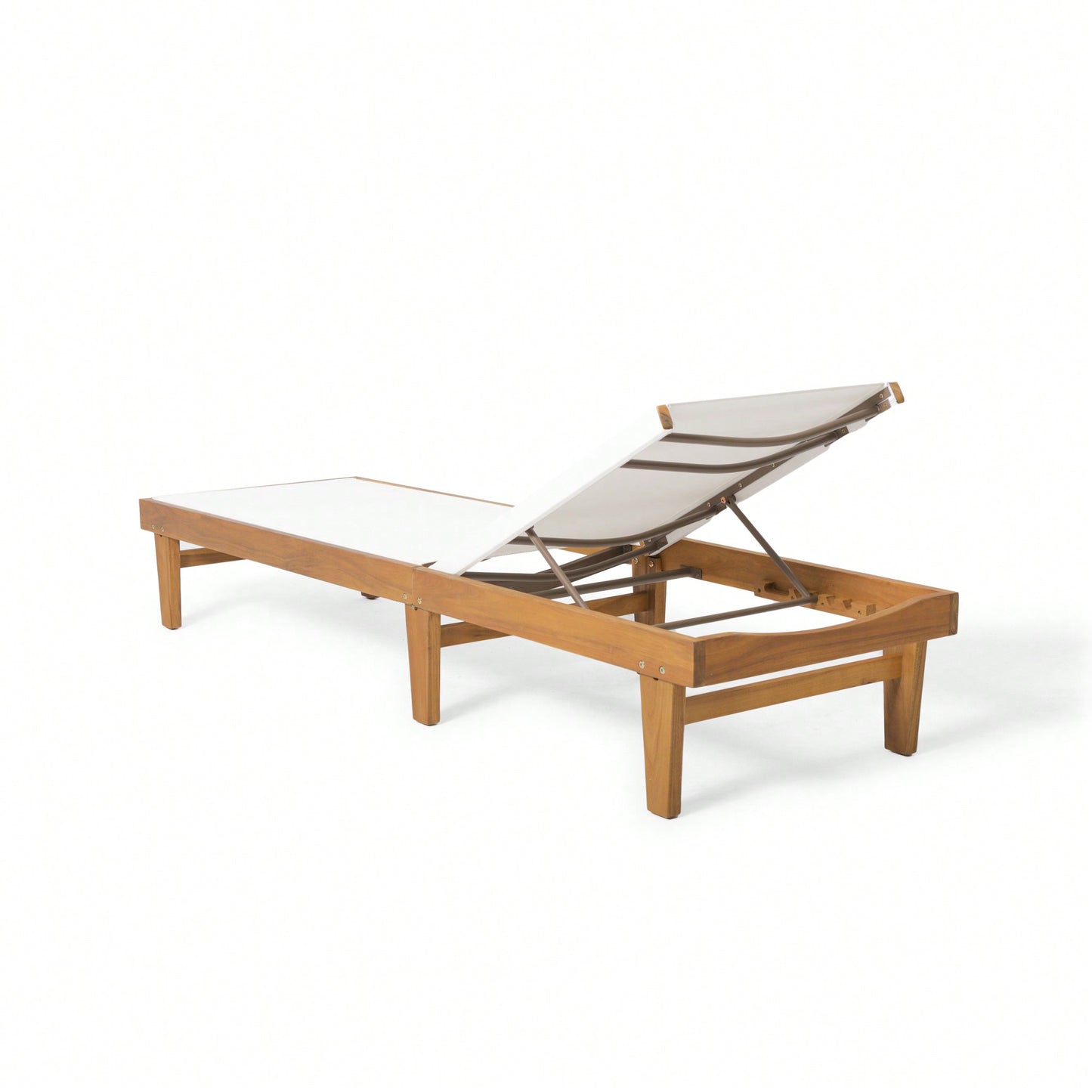 Mesh Outdoor Chaise Lounge For Relaxation And Comfort White