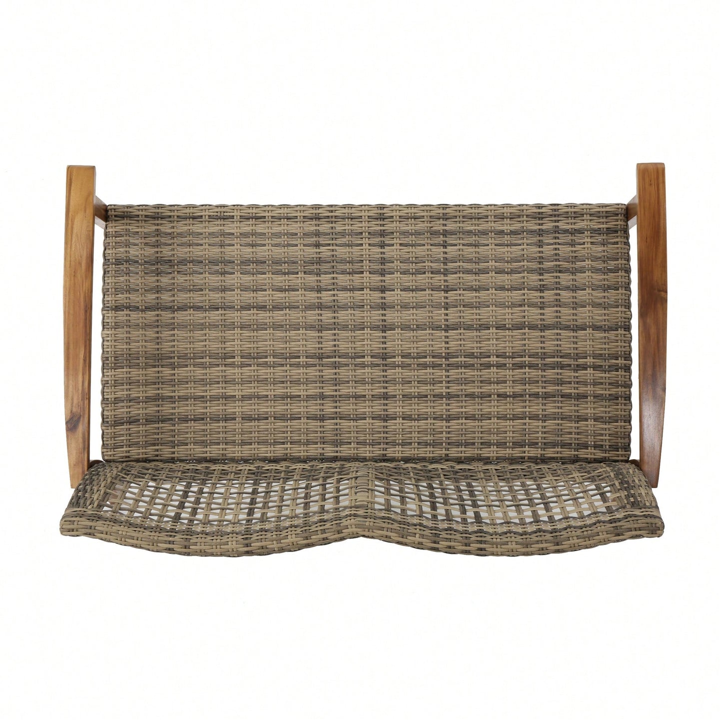 Cozy Outdoor Wicker Loveseat With Plush Cushions For Relaxing Patio Seating