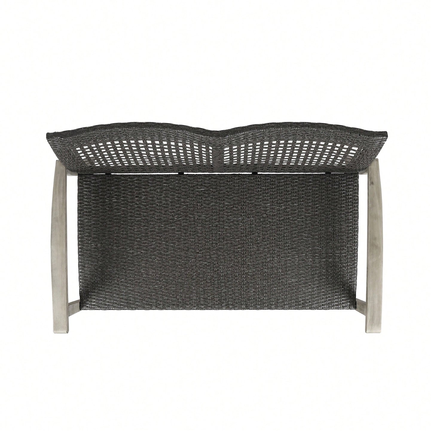 Cozy Outdoor Wicker Loveseat With Plush Cushions For Relaxing Patio Seating