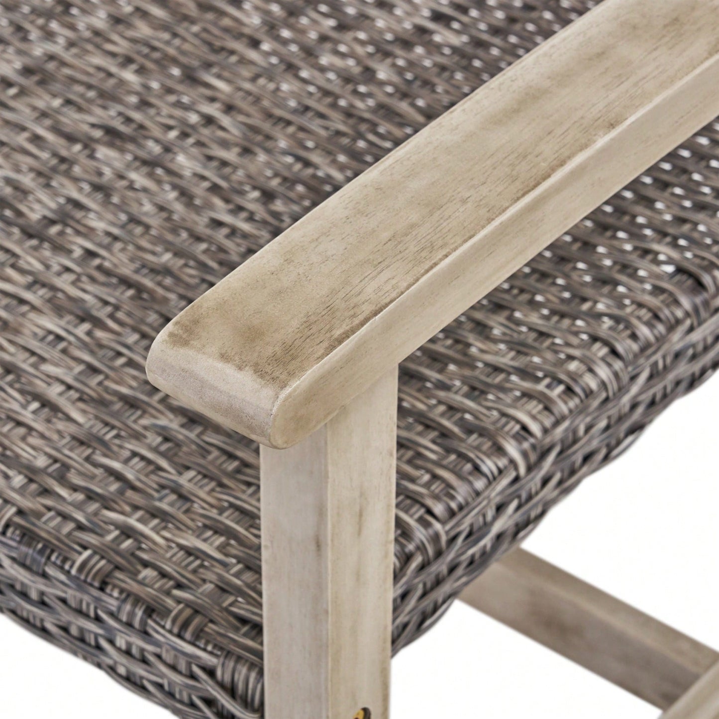 Cozy Outdoor Wicker Loveseat With Plush Cushions For Relaxing Patio Seating