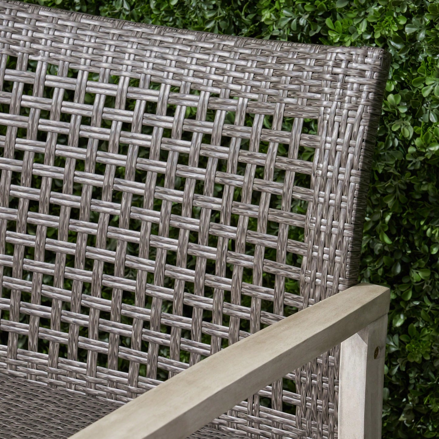 Cozy Outdoor Wicker Loveseat With Plush Cushions For Relaxing Patio Seating
