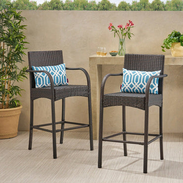 Set Of 2 Stylish Modern Barstool Chair For Dining And Kitchen Spaces