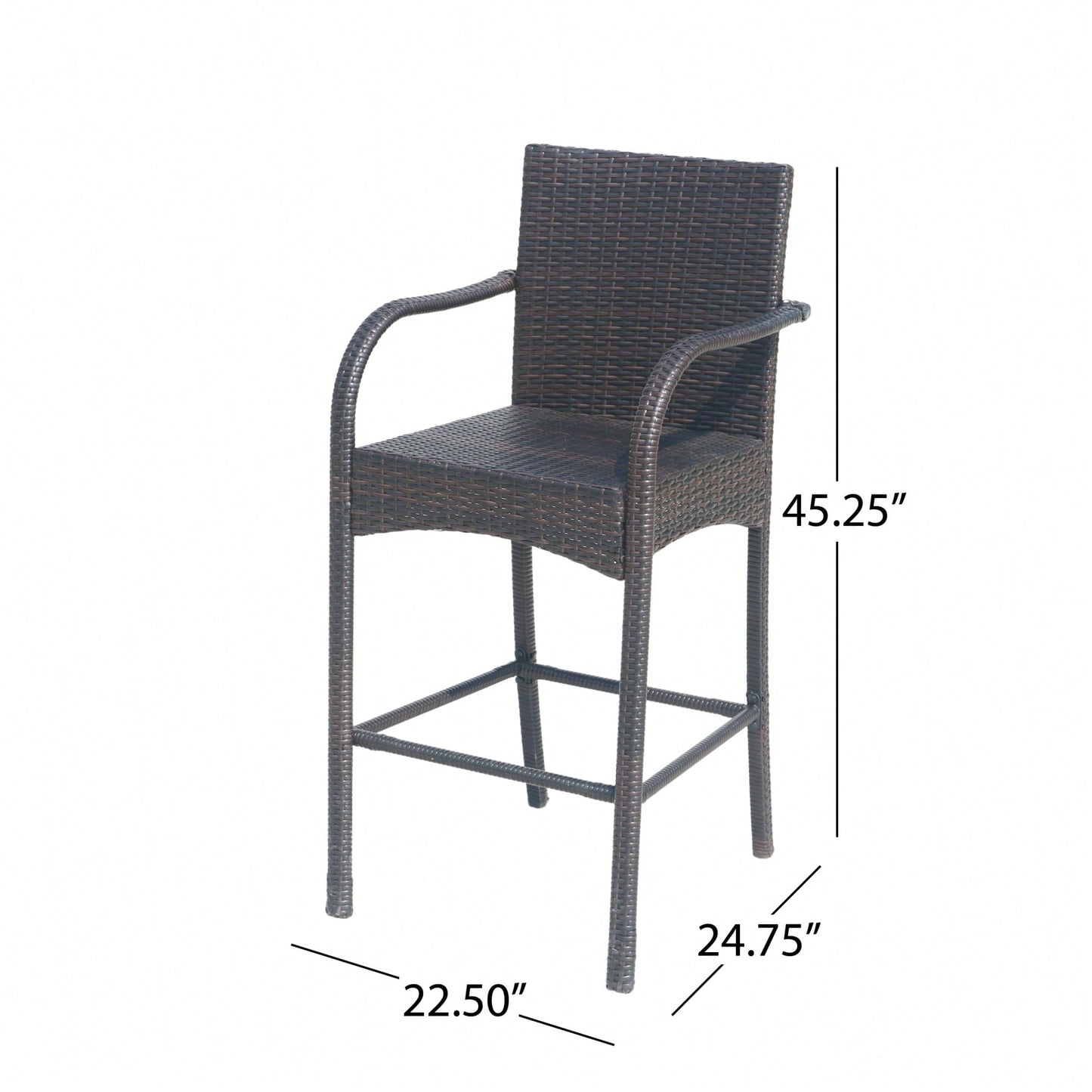 Set Of 2 Stylish Modern Barstool Chair For Dining And Kitchen Spaces