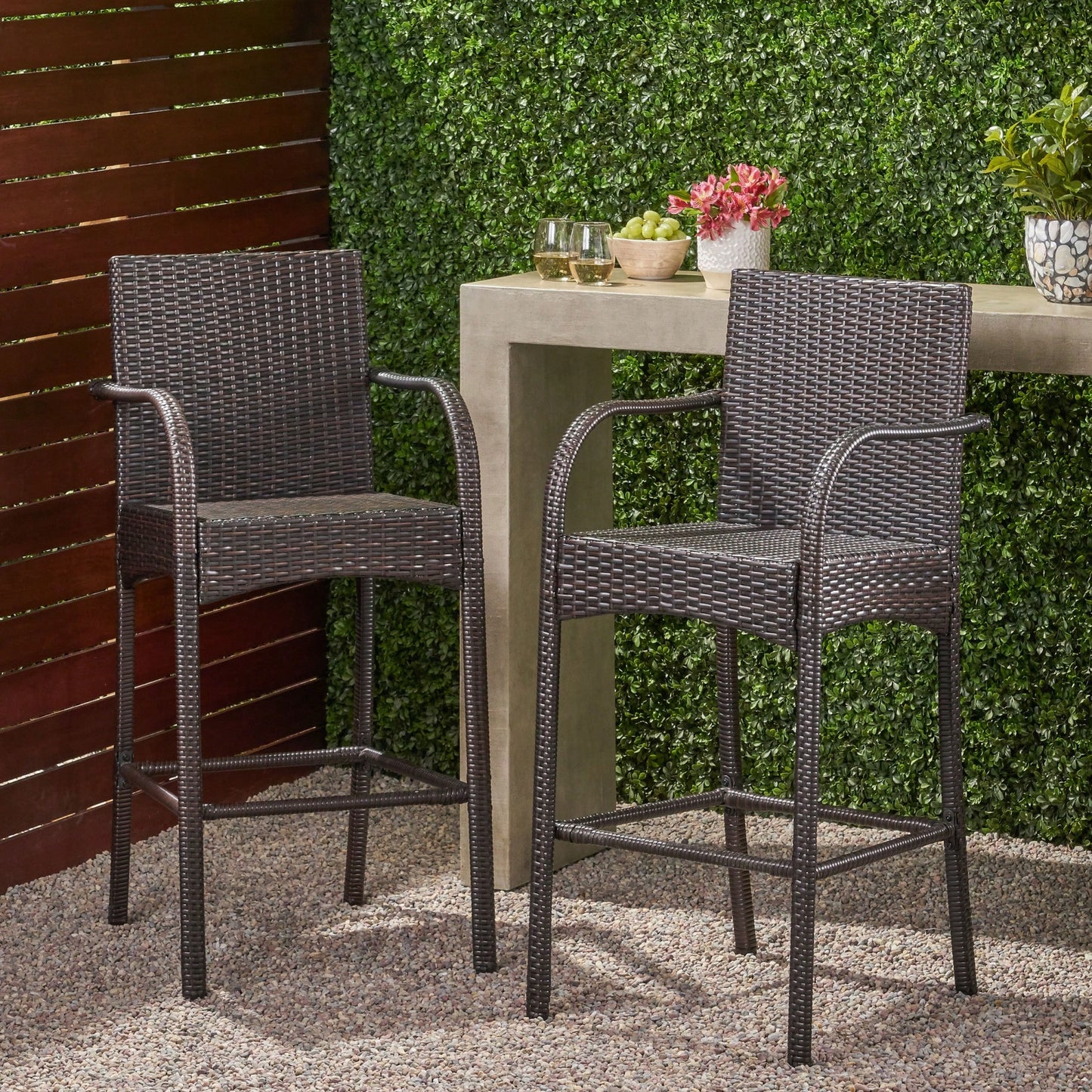 Set Of 2 Stylish Modern Barstool Chair For Dining And Kitchen Spaces