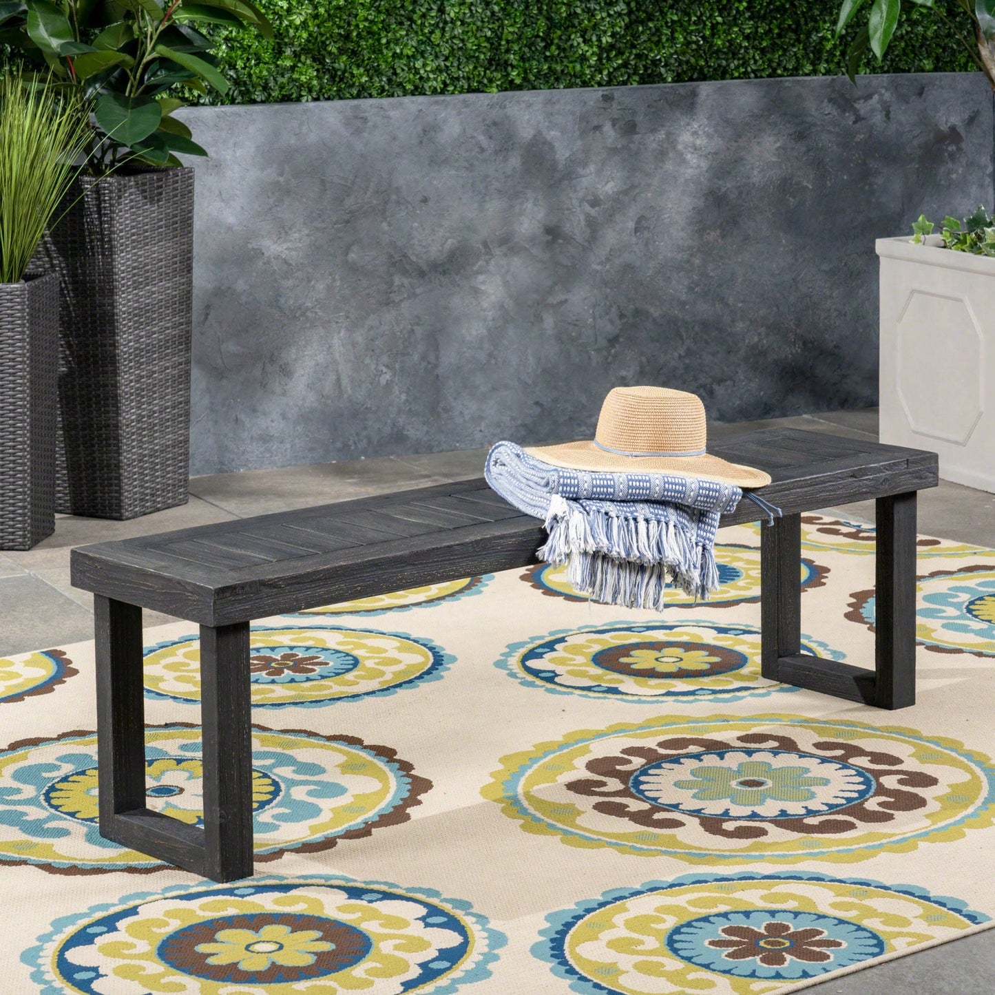 Stylish Dark Grey Bench For Modern Home Decor And Versatile Seating Solutions