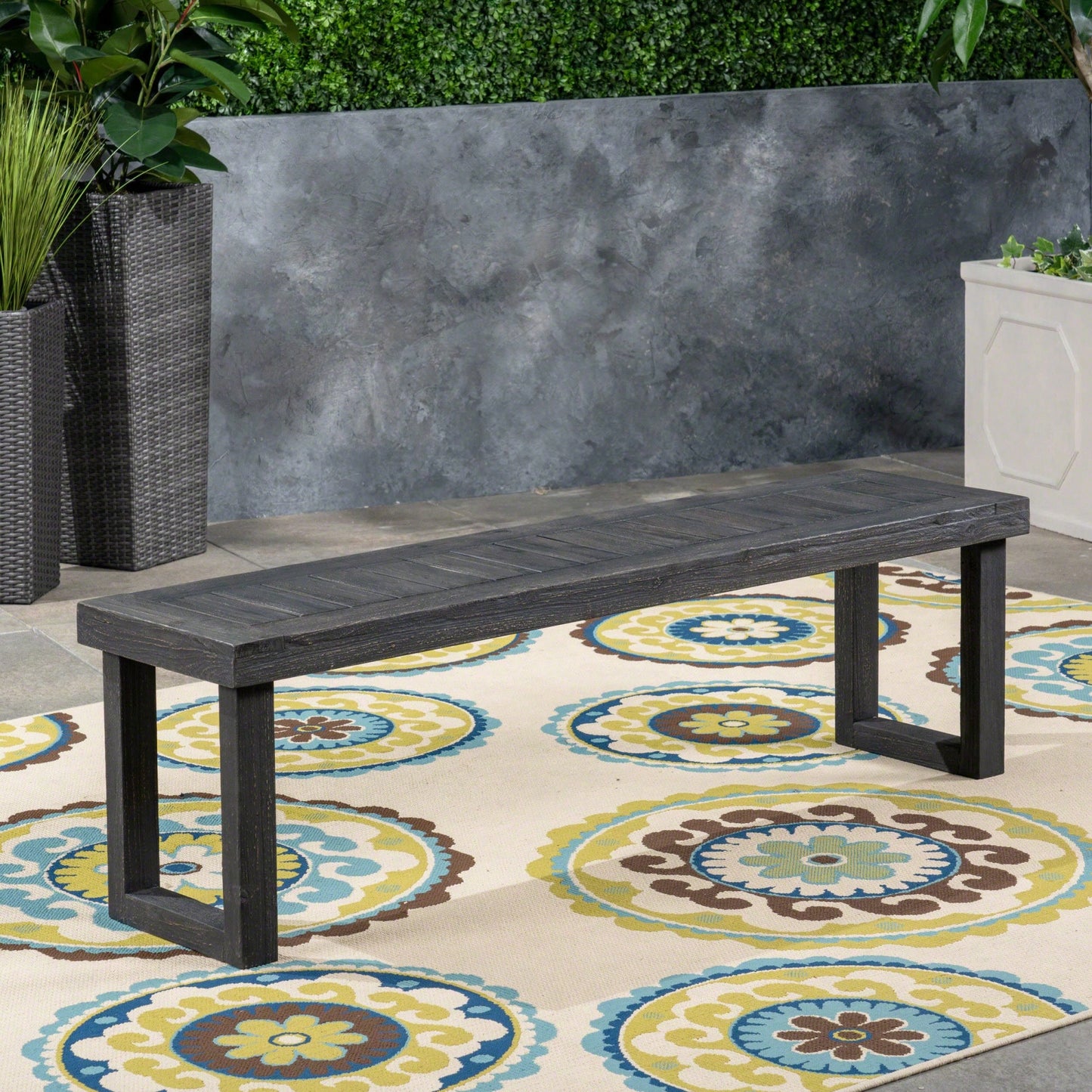 Stylish Dark Grey Bench For Modern Home Decor And Versatile Seating Solutions
