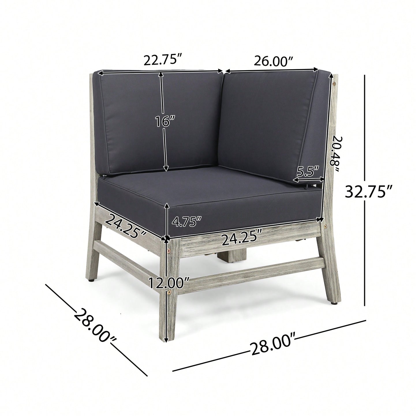 Stylish Grey Corner Chair For Modern Living Spaces