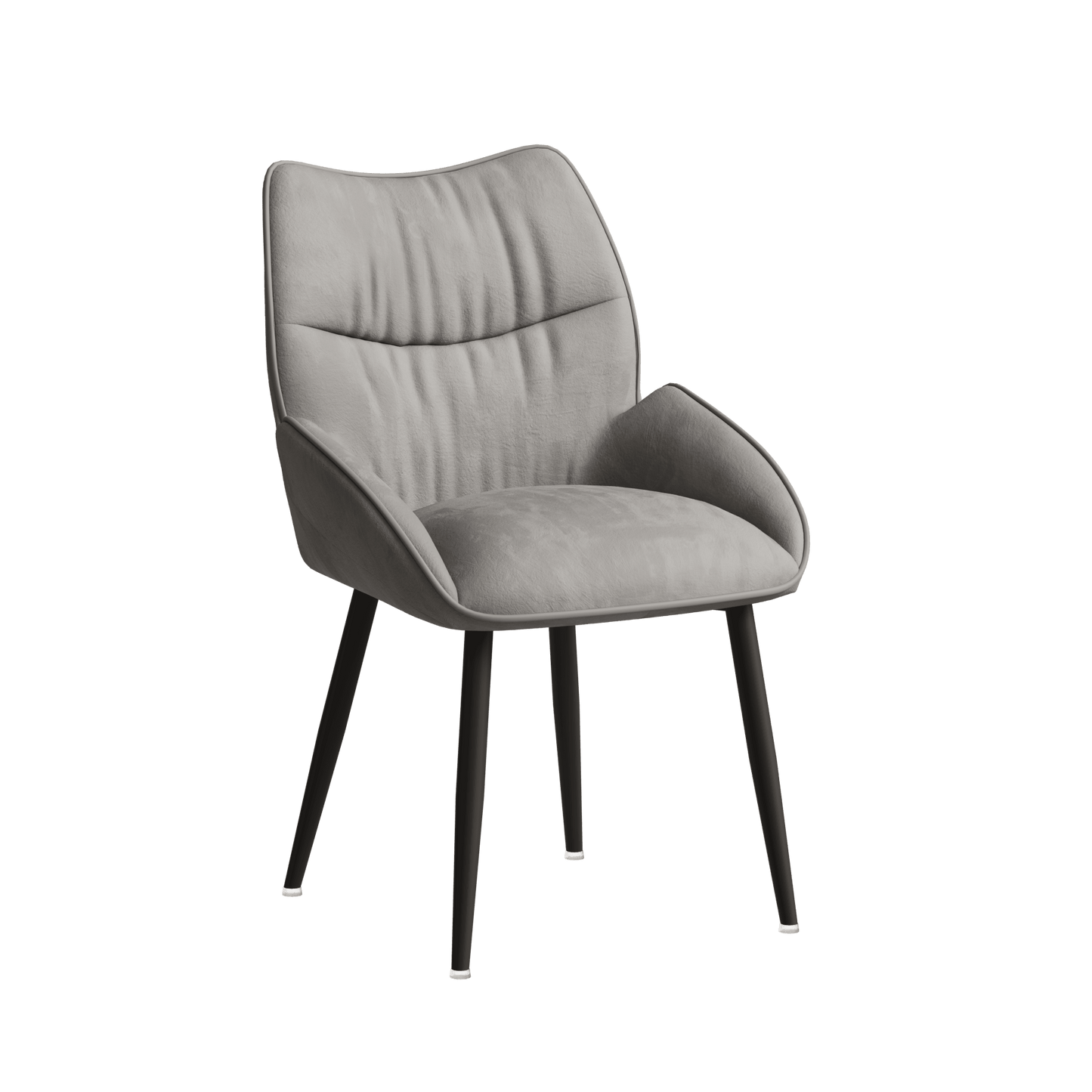 Elegant Velvet Dining Chair Set of 2 Modern Minimalist High Rebound Cushion Stable Metal Frame Silent Foot Pads for Home and Restaurant