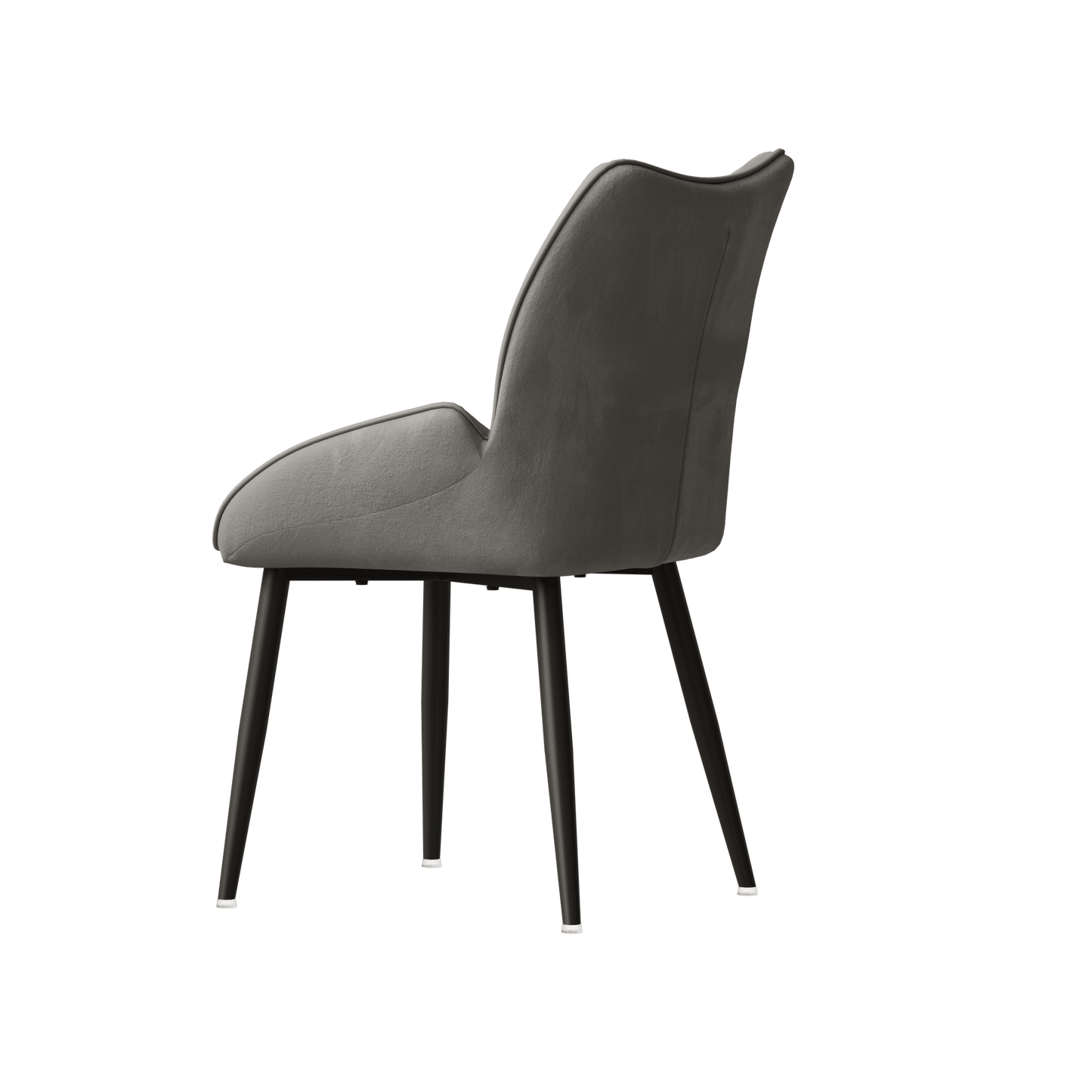Elegant Velvet Dining Chair Set of 2 Modern Minimalist High Rebound Cushion Stable Metal Frame Silent Foot Pads for Home and Restaurant