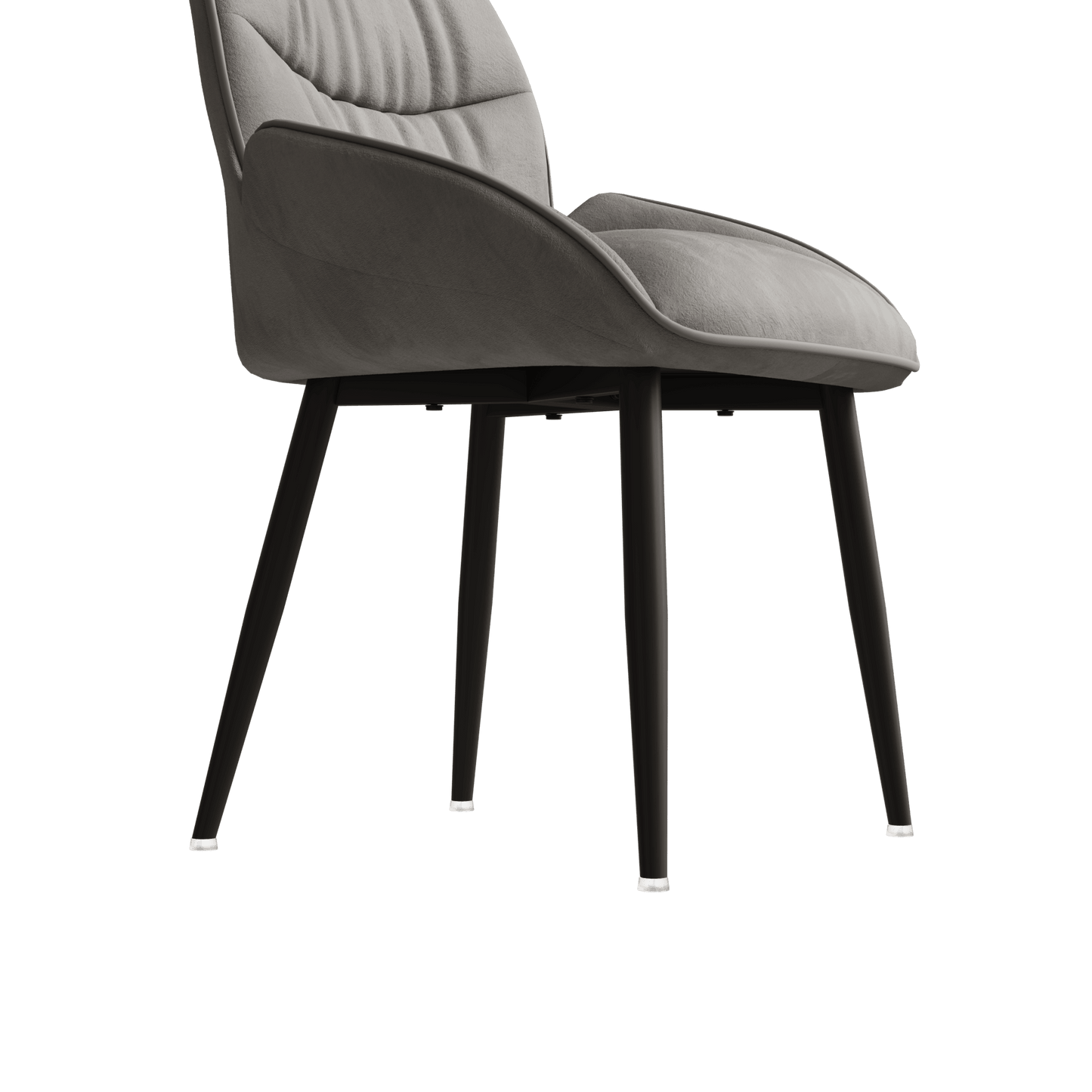 Elegant Velvet Dining Chair Set of 2 Modern Minimalist High Rebound Cushion Stable Metal Frame Silent Foot Pads for Home and Restaurant