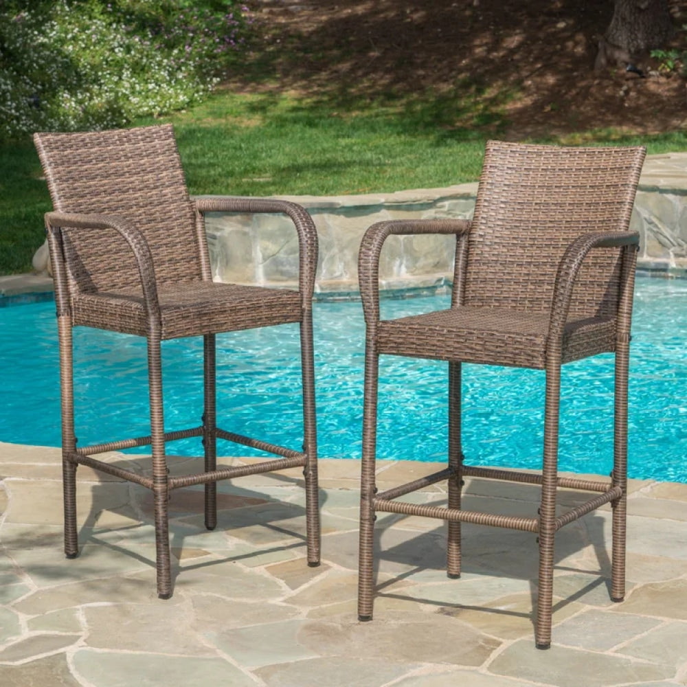Set Of 2 Elegant Adjustable Height Barstool With Comfortable Upholstered Seat And Modern Design