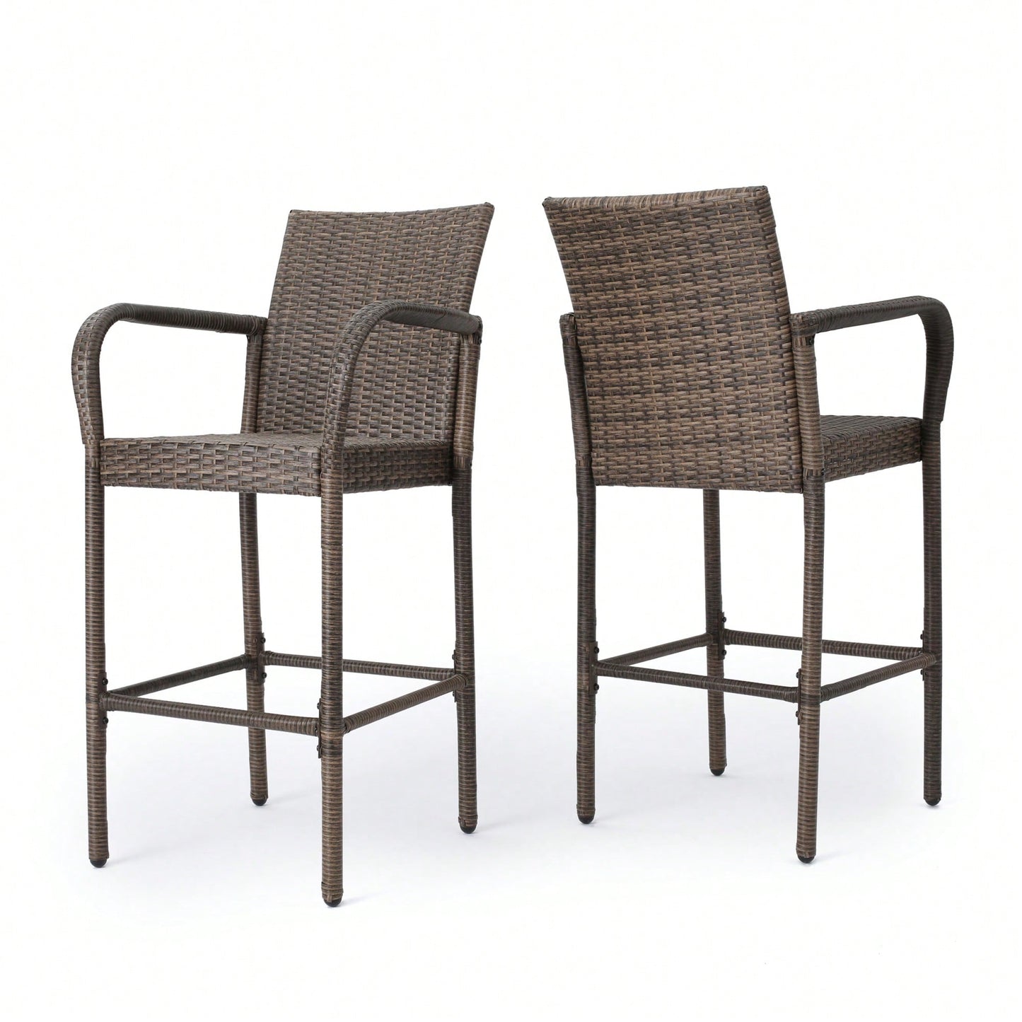 Set Of 2 Elegant Adjustable Height Barstool With Comfortable Upholstered Seat And Modern Design
