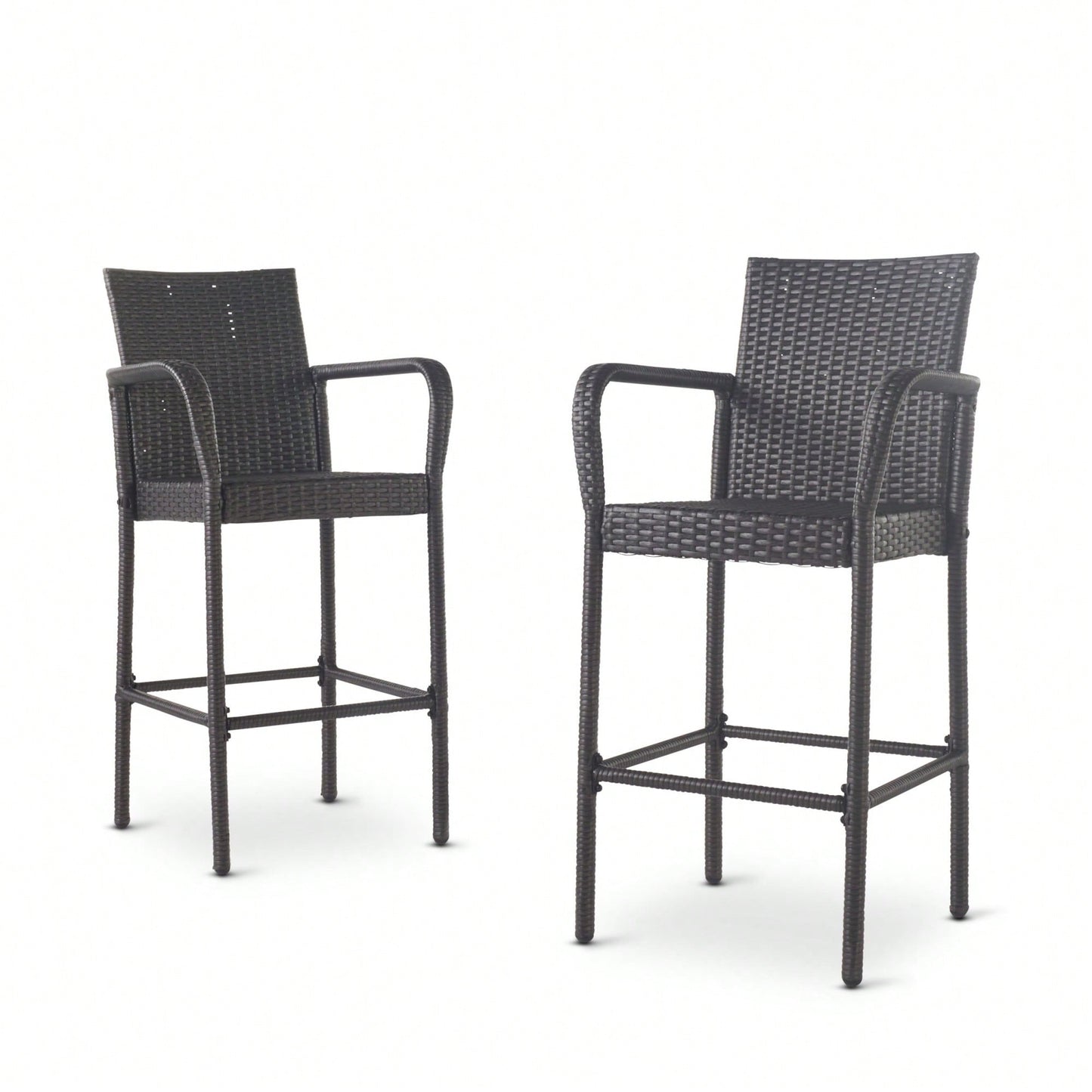 Set Of 2 Elegant Adjustable Height Barstool With Comfortable Upholstered Seat And Modern Design