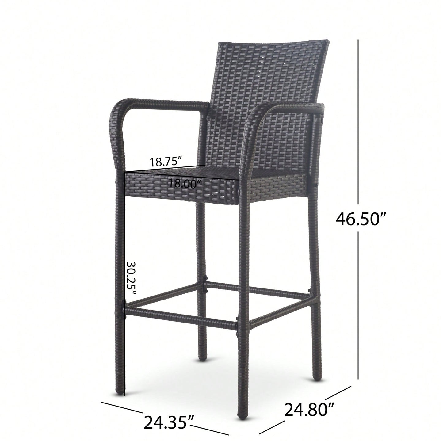 Set Of 2 Elegant Adjustable Height Barstool With Comfortable Upholstered Seat And Modern Design