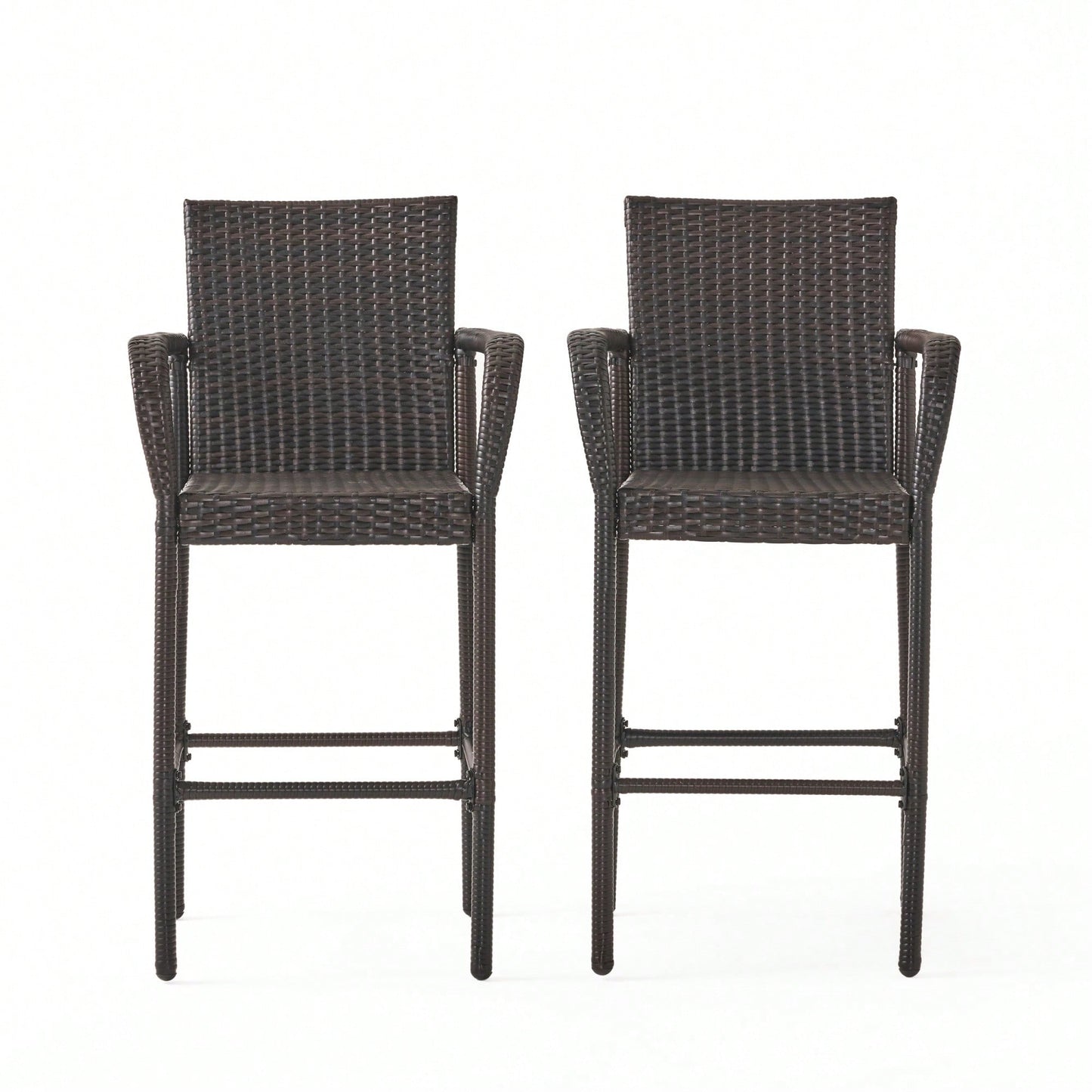 Set Of 2 Elegant Adjustable Height Barstool With Comfortable Upholstered Seat And Modern Design