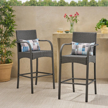 Set Of 2 Stylish Modern Barstool Chair For Dining And Kitchen Spaces