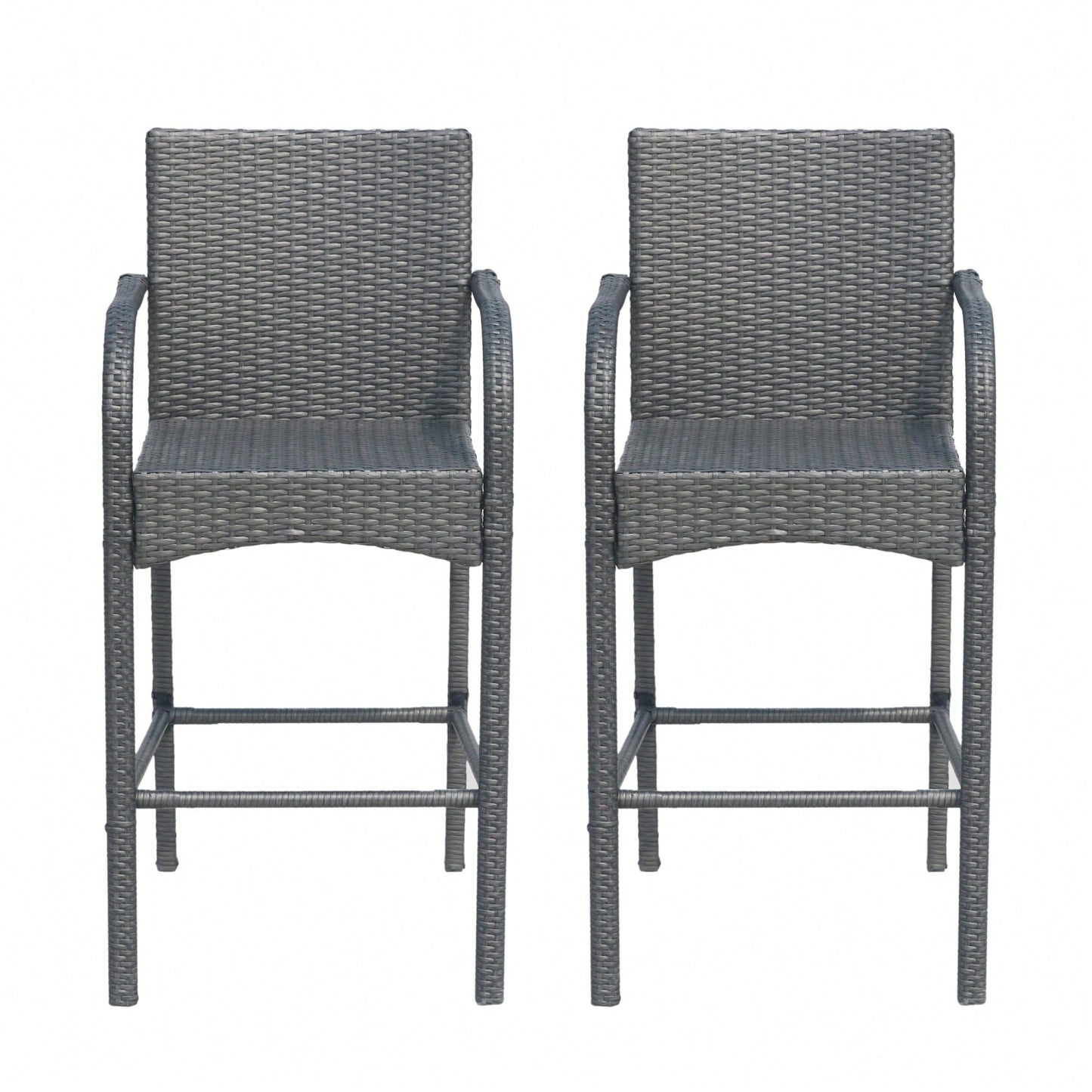 Set Of 2 Stylish Modern Barstool Chair For Dining And Kitchen Spaces