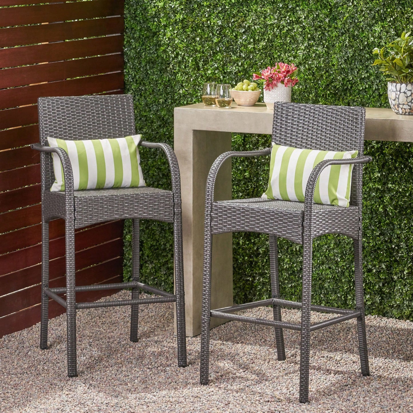 Set Of 2 Stylish Modern Barstool Chair For Dining And Kitchen Spaces