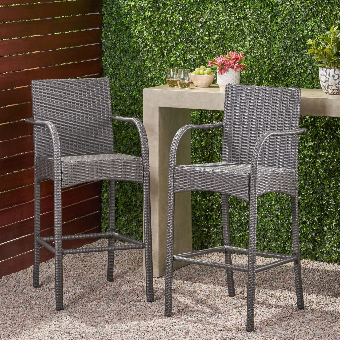 Set Of 2 Stylish Modern Barstool Chair For Dining And Kitchen Spaces