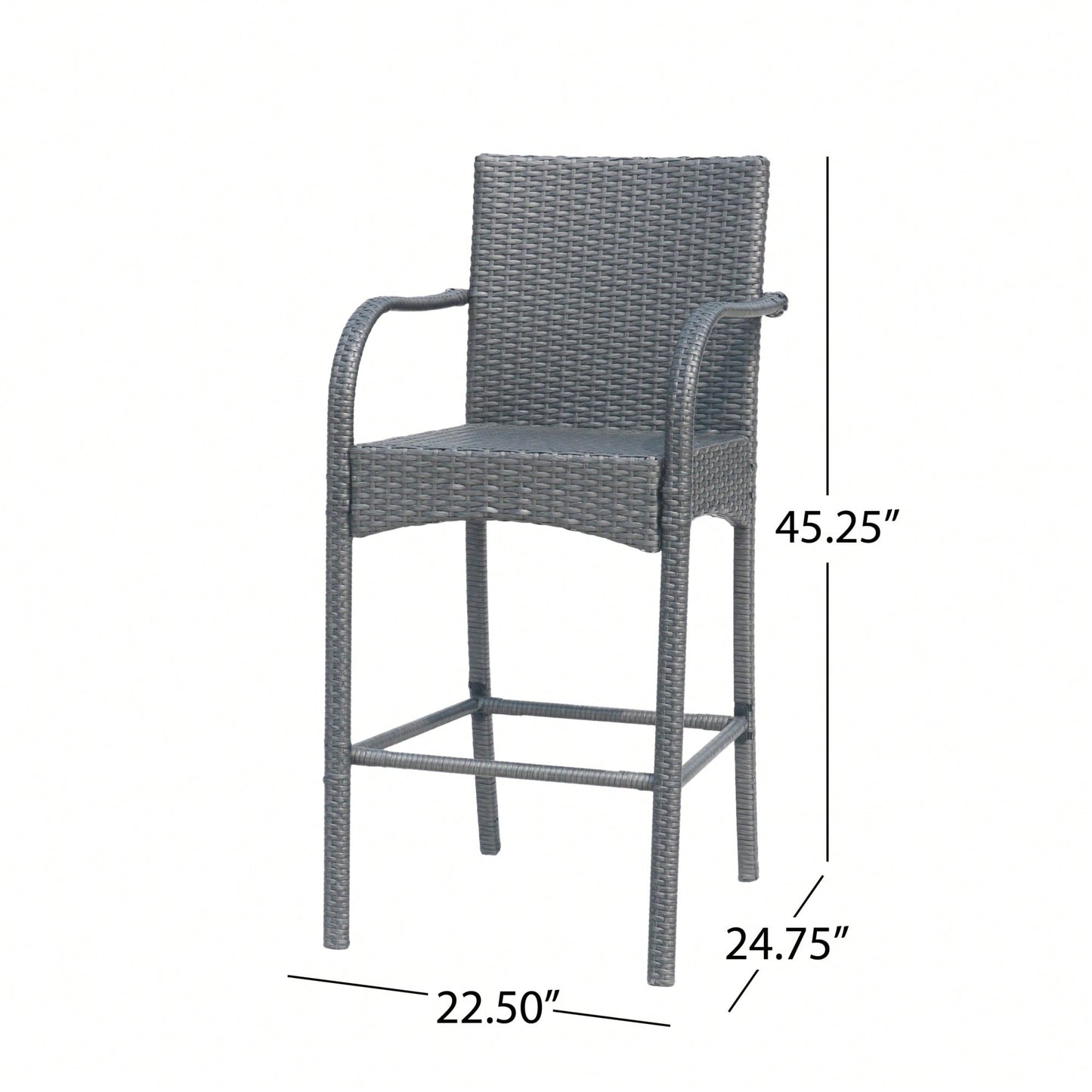 Set Of 2 Stylish Modern Barstool Chair For Dining And Kitchen Spaces