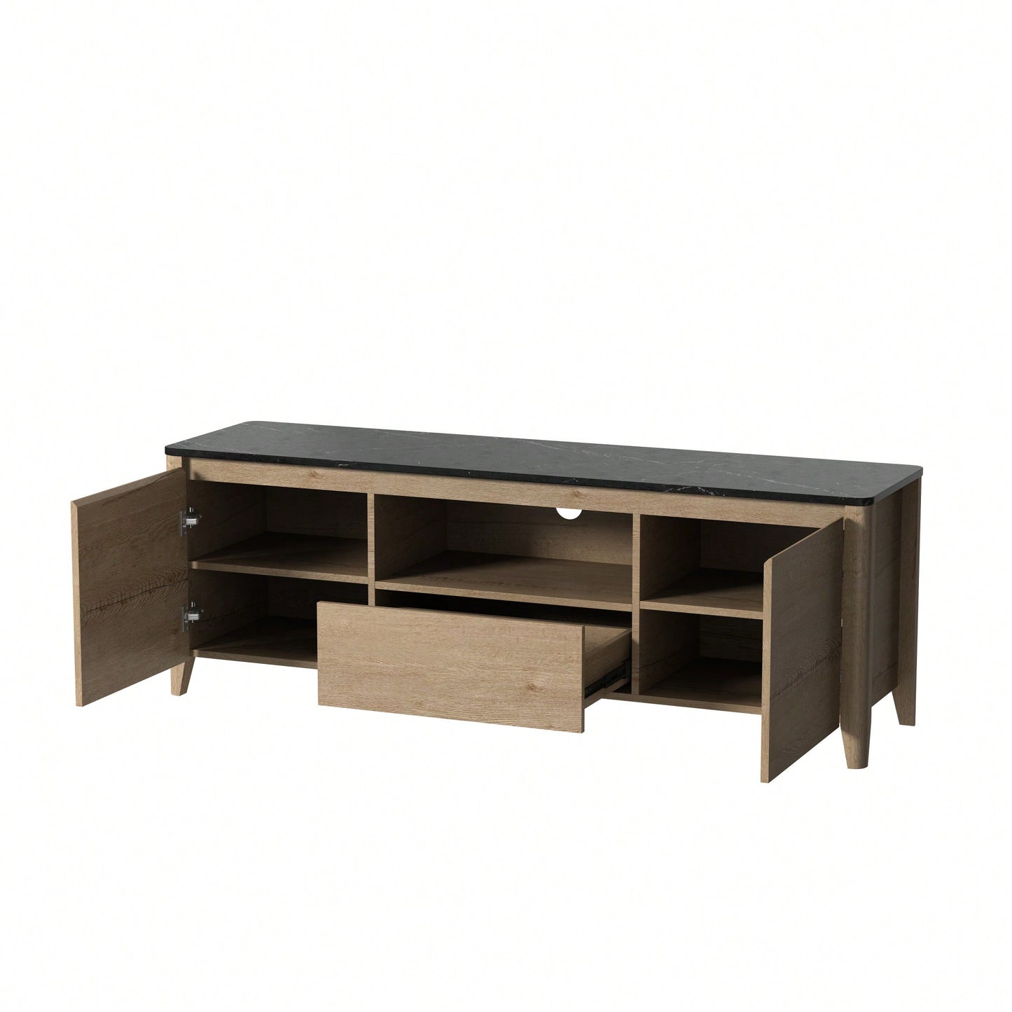 58 Inch LED TV Stand With Storage For Up To 80 Inch For Gaming And Living Room Entertainment Center