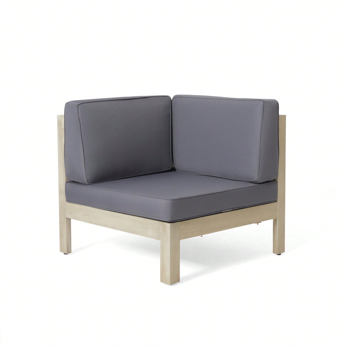 Light Grey X-Back Corner Chair For Stylish Living Spaces