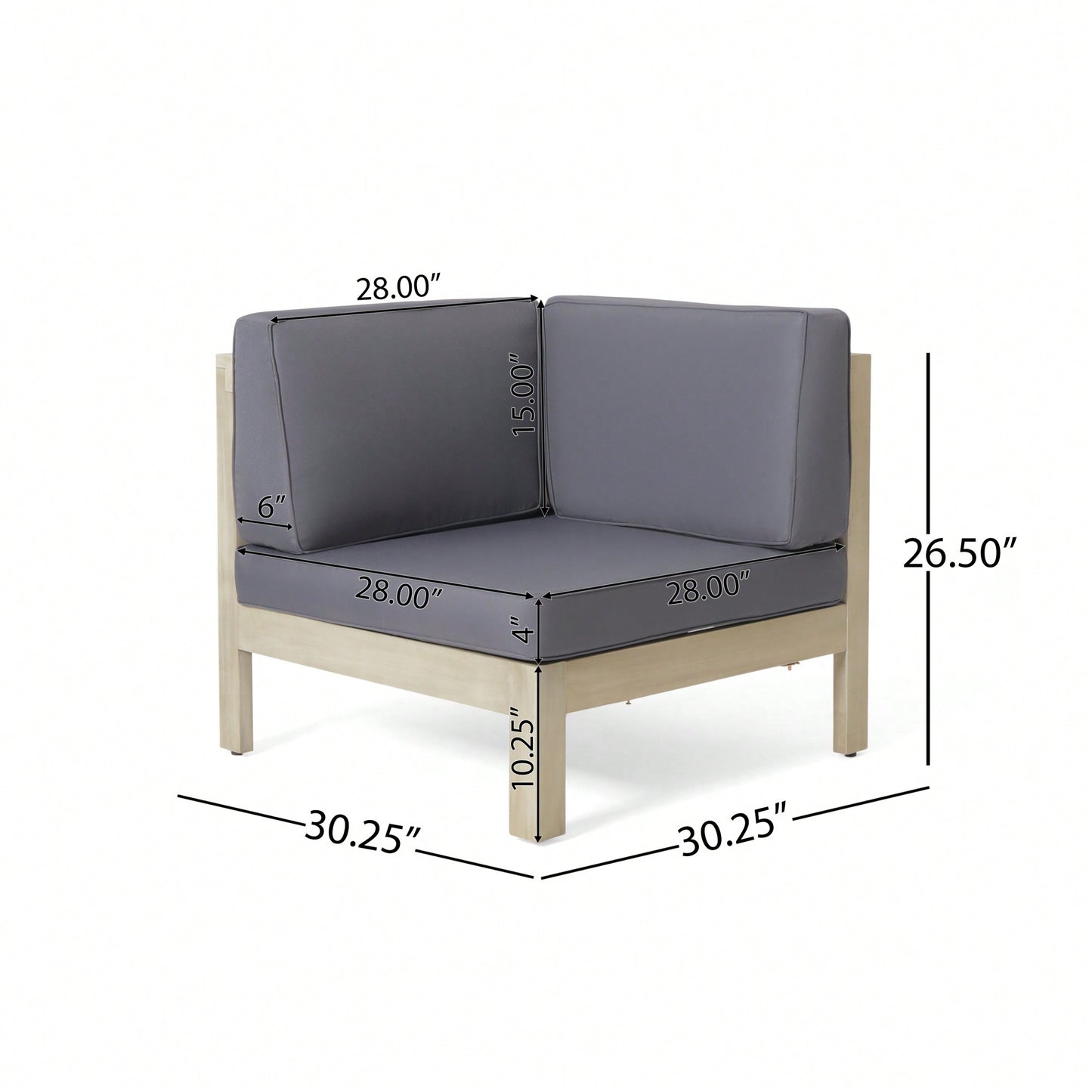 Light Grey X-Back Corner Chair For Stylish Living Spaces