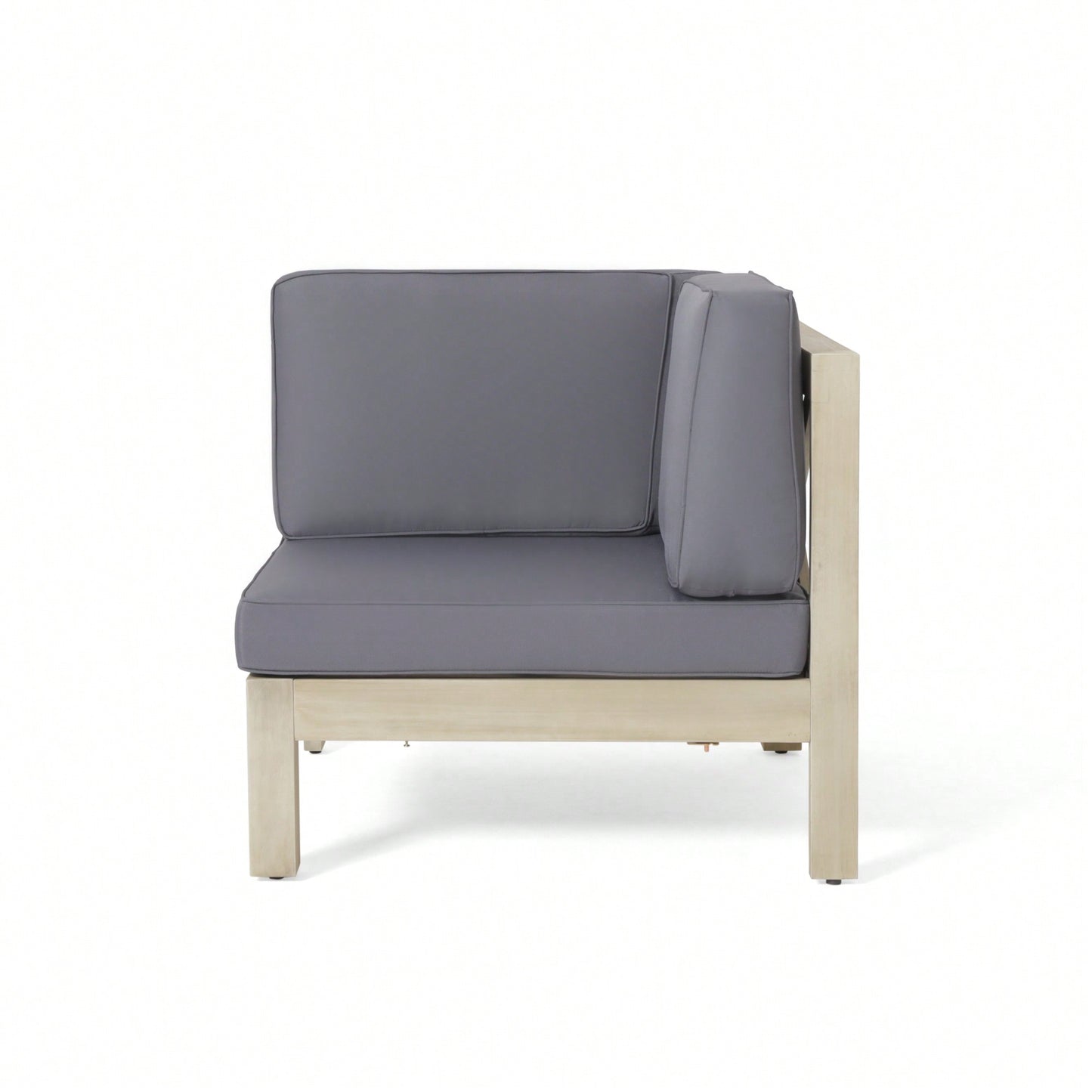Light Grey X-Back Corner Chair For Stylish Living Spaces