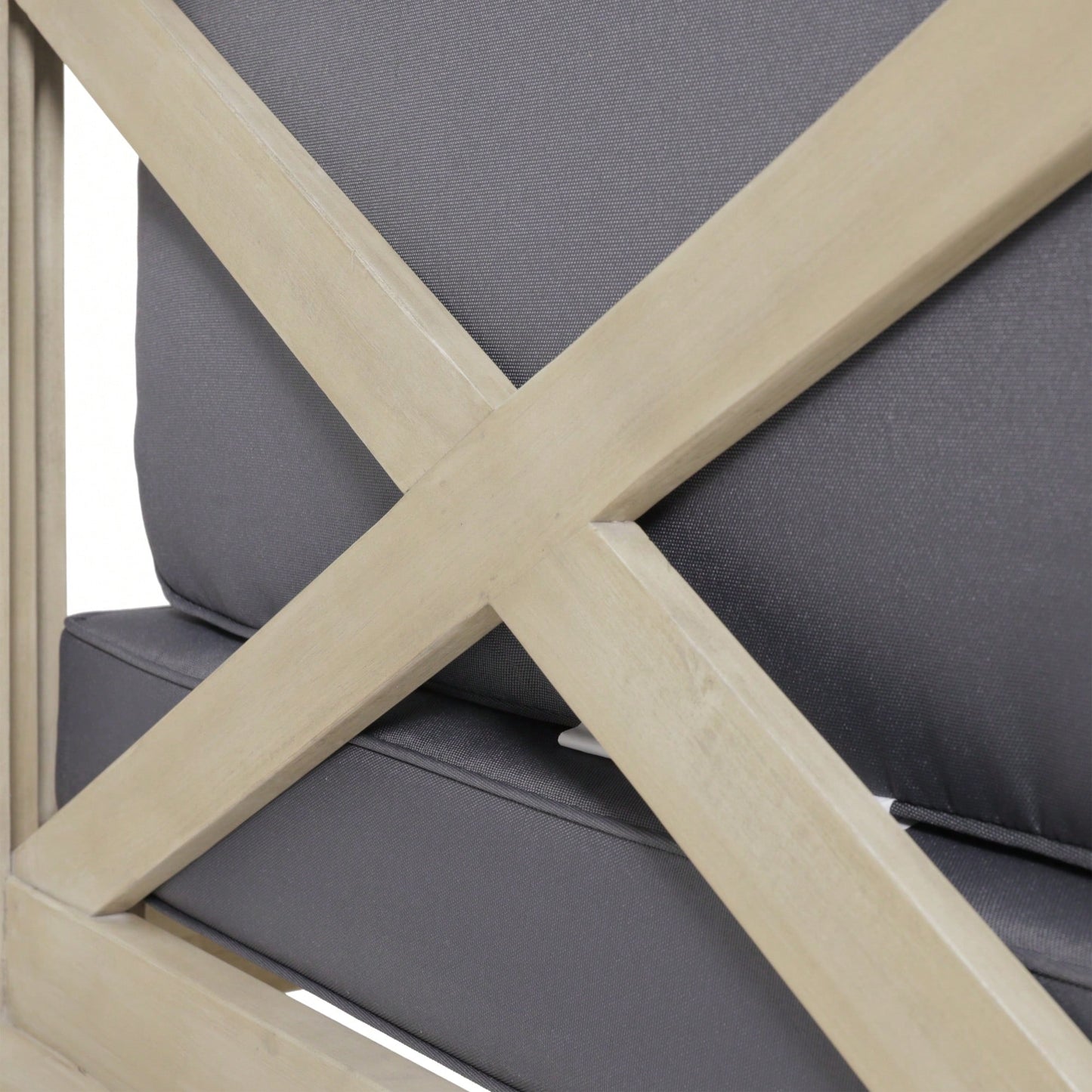 Light Grey X-Back Corner Chair For Stylish Living Spaces