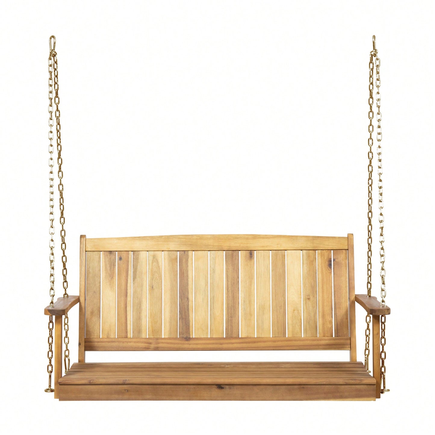 Elegant Outdoor Porch Swing With Comfortable Cushions And Sturdy Frame