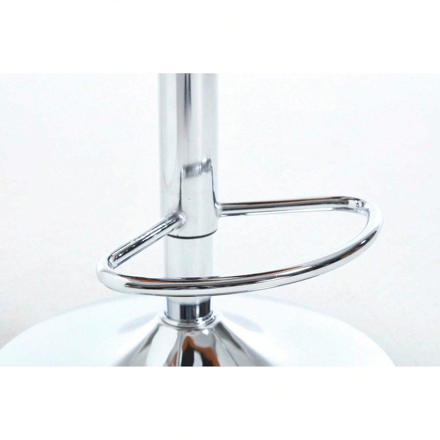 Set Of 2 Adjustable Height Swivel Bar Stools With Chrome Footrest And Base Velvet Upholstery In Grey Easy To Clean