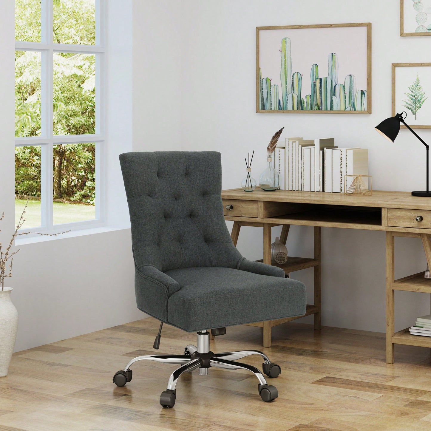Ergonomic Adjustable Office Chair With Lumbar Support And Breathable Mesh Back