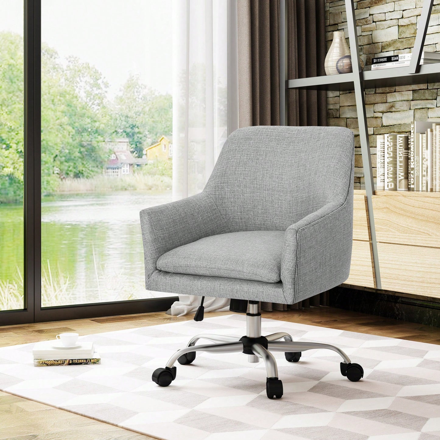 Ergonomic Adjustable Office Chair With Lumbar Support And Breathable Mesh Back