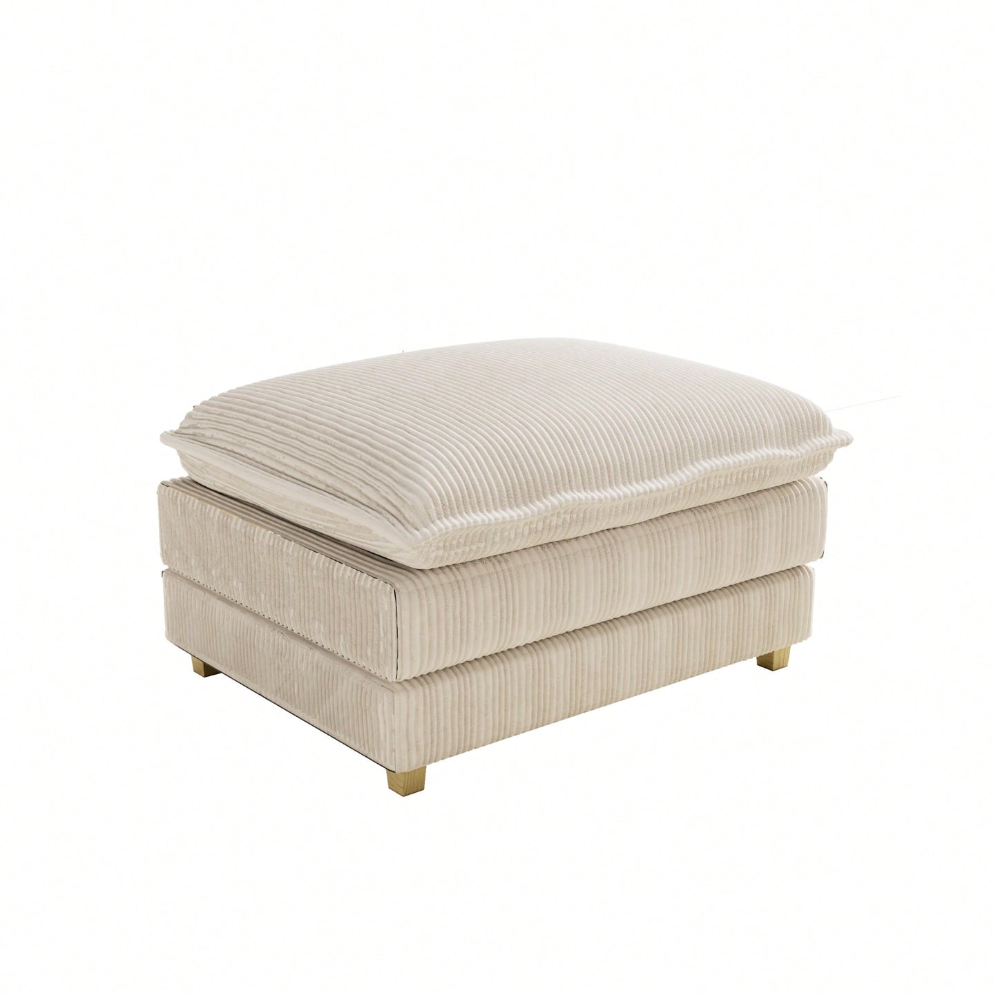 Modular Deep Seat L-Shaped Sofa For Living Room And Bedroom Stylish Sectional Couch Beige
