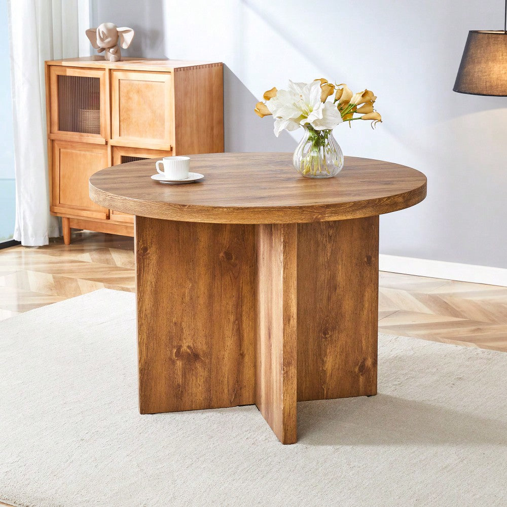 42 Inch Round Dining Table For 4-6 Modern Kitchen Small Table For Home Office Cafe Restaurant Wine Bar Conference
